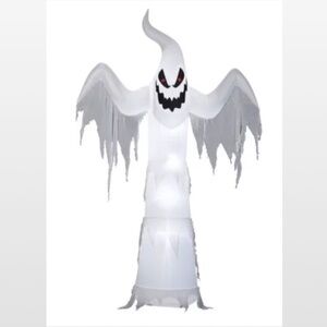 New Gemmy Airblown Inflatable Ghost 12 ft Halloween Light Up White Black